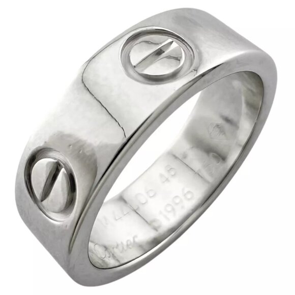 CARTIER Ring US 4 1/4 EU47 K18 white gold love used